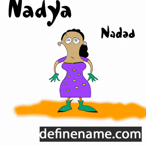 cartoon of the name Nadzeya