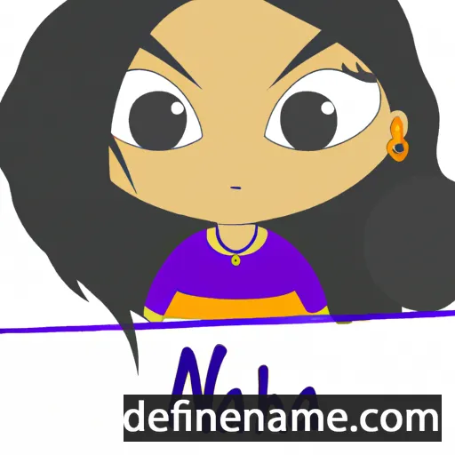 cartoon of the name Nahia