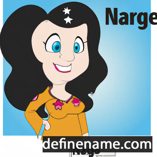 cartoon of the name Narges