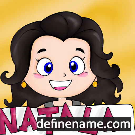 cartoon of the name Natália