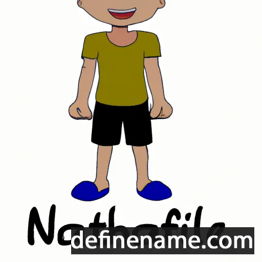 cartoon of the name Nathanaël