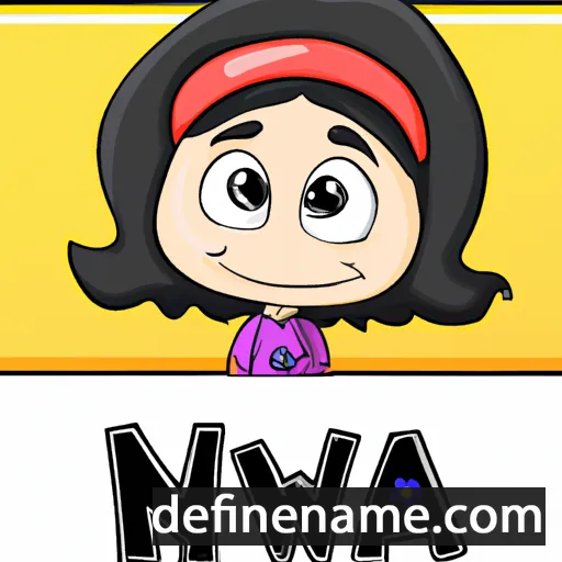 cartoon of the name Nawra