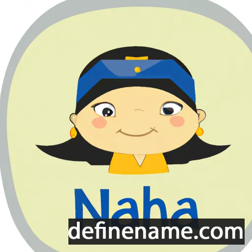 cartoon of the name Naziha