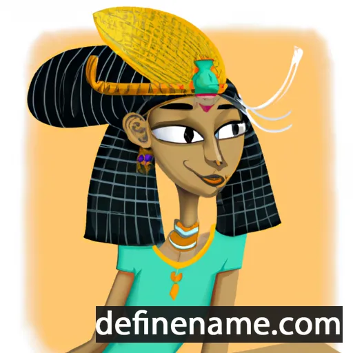 cartoon of the name Nefertiti