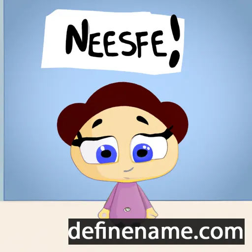 cartoon of the name Nefise