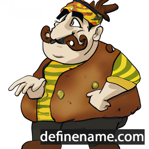 cartoon of the name Nestan-Darejan