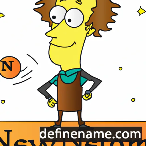 cartoon of the name Newton