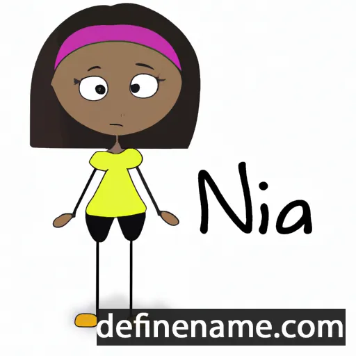 cartoon of the name Nia