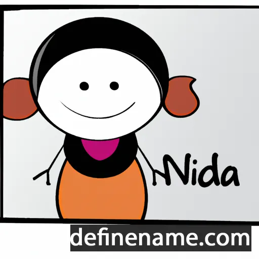 cartoon of the name Nida