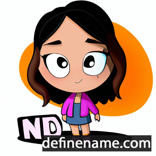 cartoon of the name Nidia