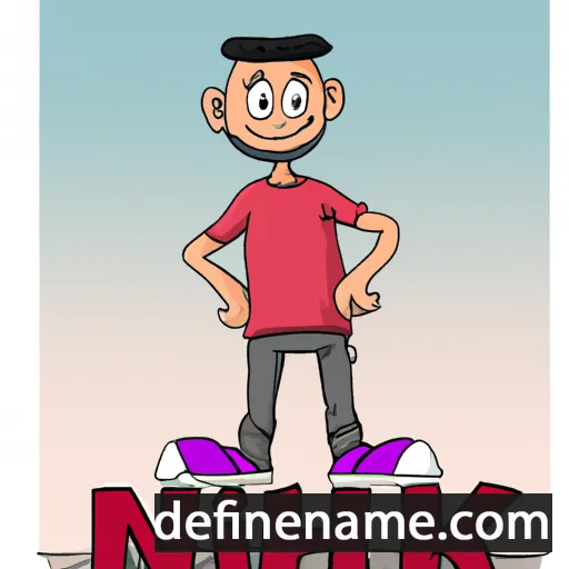 cartoon of the name Nikhil