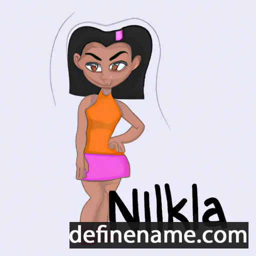 cartoon of the name Nikhila