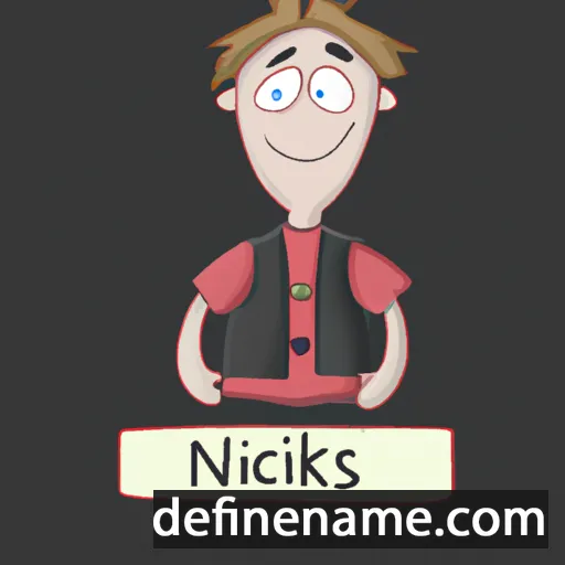 cartoon of the name Nikolajs