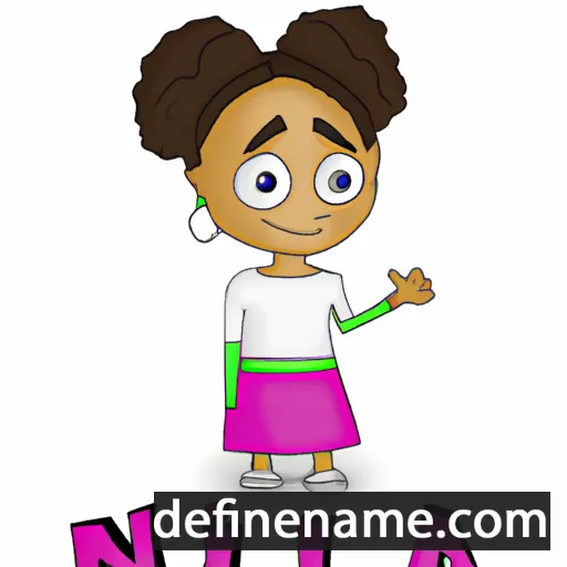 cartoon of the name Nila