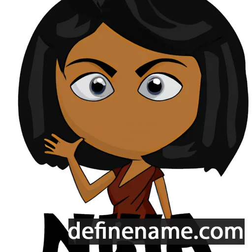 cartoon of the name Nisha