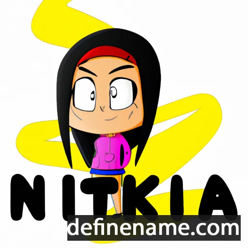 cartoon of the name Nitika