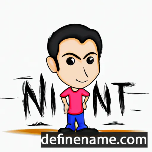 cartoon of the name Nitin