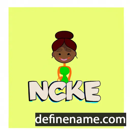 cartoon of the name Nkechi