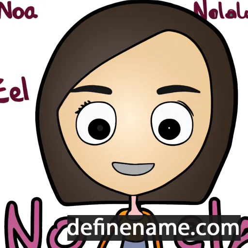 cartoon of the name Noelia