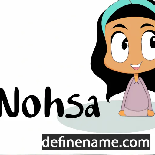 cartoon of the name Nousha