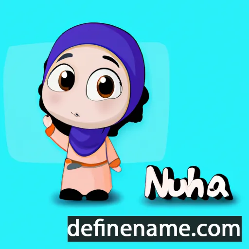 cartoon of the name Nuha