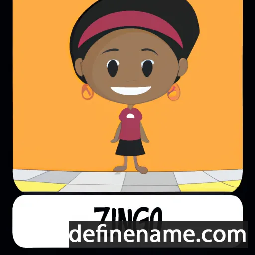 cartoon of the name Nzinga