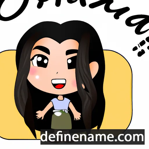 cartoon of the name Oihana