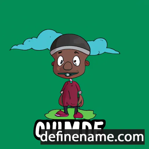 cartoon of the name Olumide