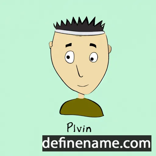 cartoon of the name Pərvin