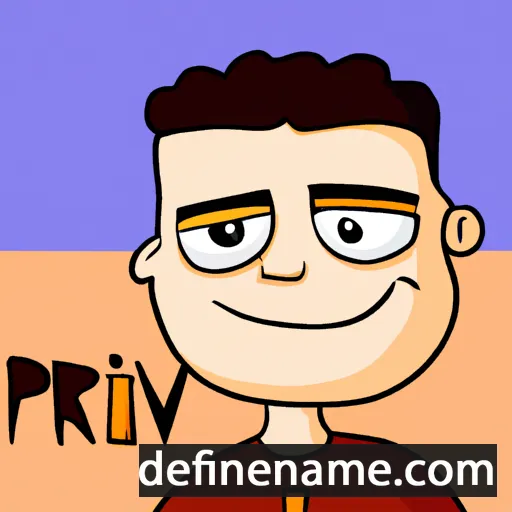 cartoon of the name Pərviz