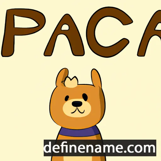 cartoon of the name Paca