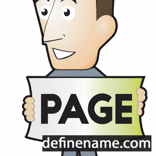 cartoon of the name Page