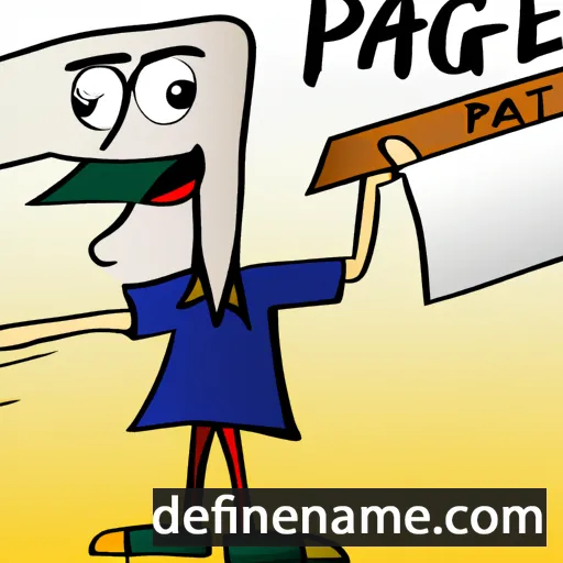 cartoon of the name Paget