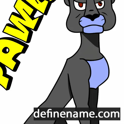 cartoon of the name Panther