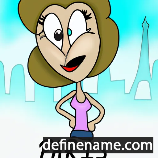 cartoon of the name Paris