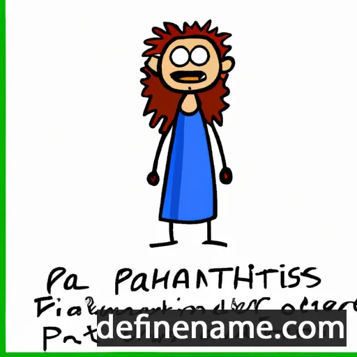 cartoon of the name Parthenia