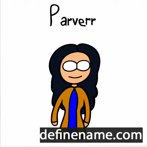 cartoon of the name Parveen