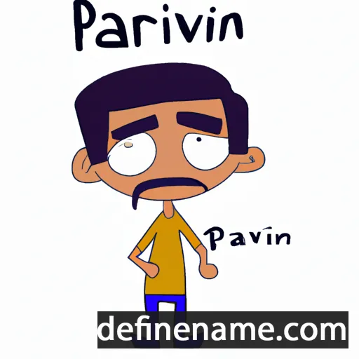 cartoon of the name Parvin