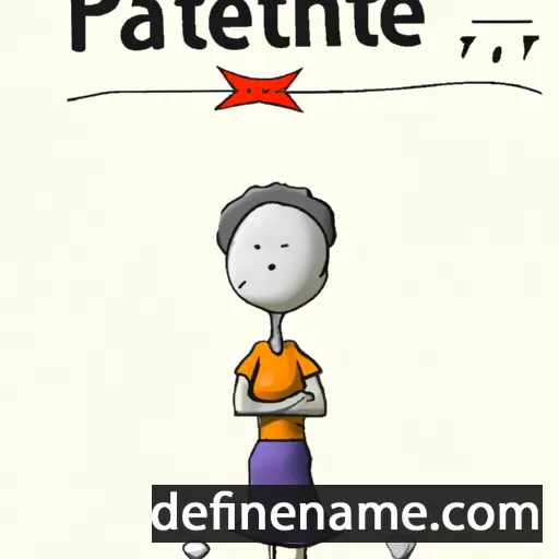 cartoon of the name Patience