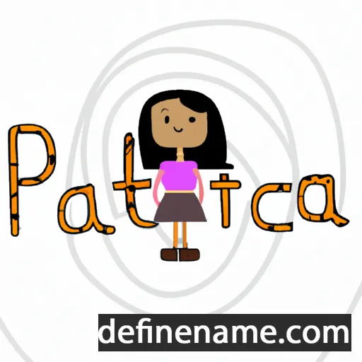 cartoon of the name Patrícia