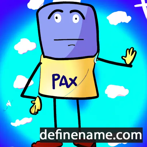 cartoon of the name Pax