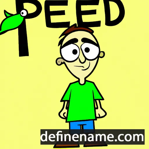 cartoon of the name Pedr