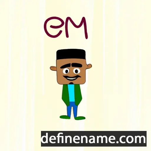 cartoon of the name Qemal