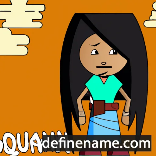 cartoon of the name Quanah