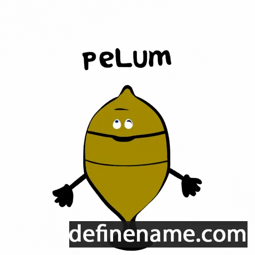 cartoon of the name Pëllumb