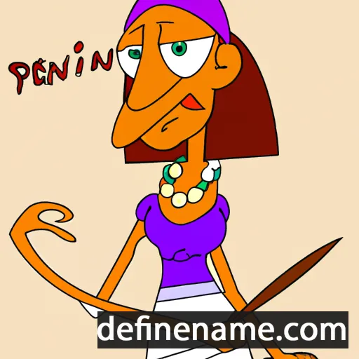 cartoon of the name Peninnah