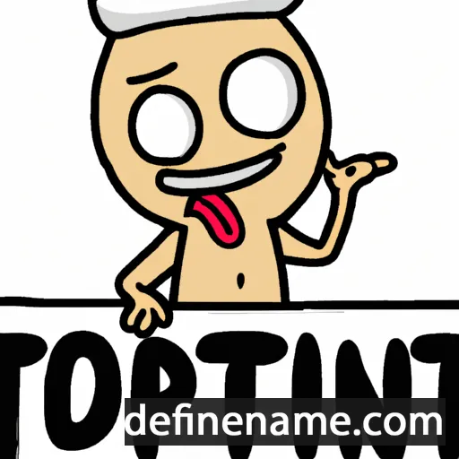 cartoon of the name Porntip