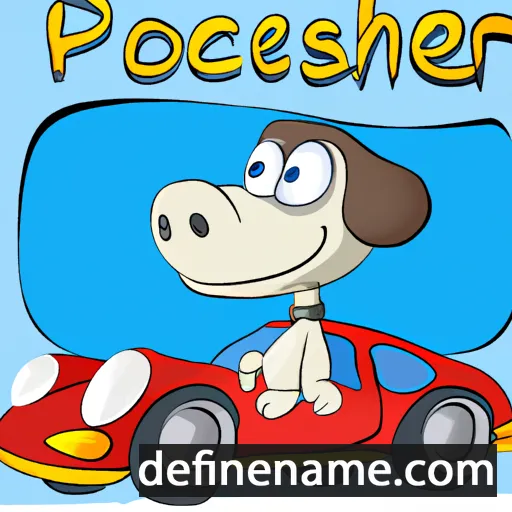 cartoon of the name Porsche