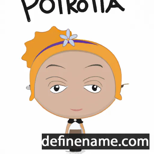 cartoon of the name Portia