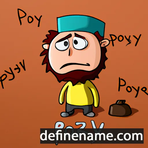 cartoon of the name Poyraz